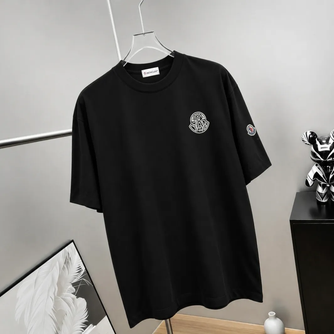 moncle～ logo 《 》7a tee ， Same Style ， : Black White Coffee Brown Size：S（90-130 ） M（125-150 ） L（135-165 ） XL（160-190 ） XXL（185-220 ）